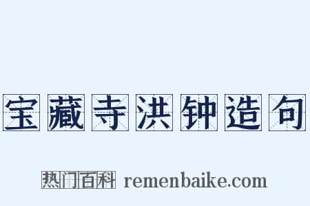 宝藏寺洪钟造句是什么意思的图片